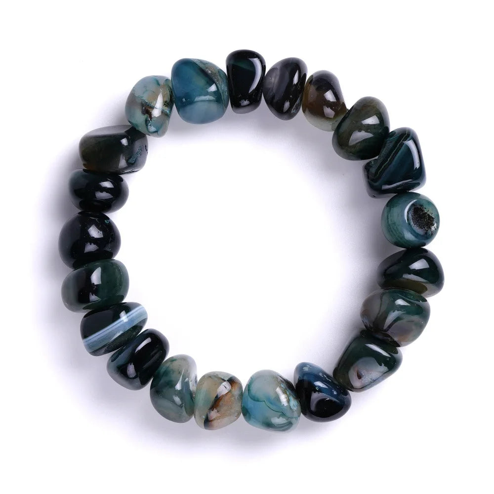 DIEZI Yoga Ethnic Multicolor Natural Irregular Stone Beads Strand Bracelet For Men Women Handmade 7 Chakra Bracelets Bangle Men