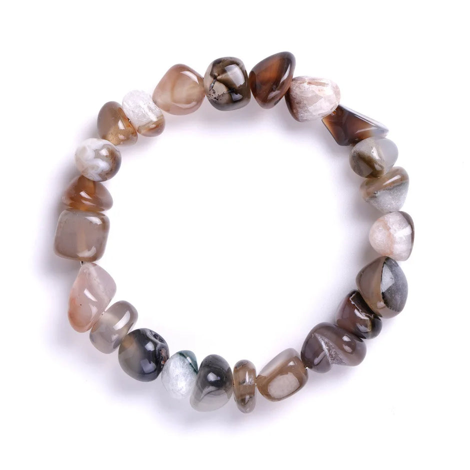 DIEZI Yoga Ethnic Multicolor Natural Irregular Stone Beads Strand Bracelet For Men Women Handmade 7 Chakra Bracelets Bangle Men