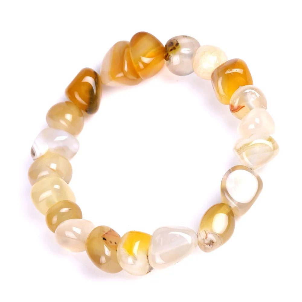 DIEZI Yoga Ethnic Multicolor Natural Irregular Stone Beads Strand Bracelet For Men Women Handmade 7 Chakra Bracelets Bangle Men