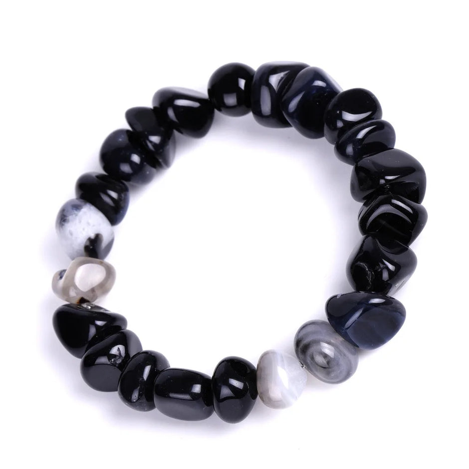 DIEZI Yoga Ethnic Multicolor Natural Irregular Stone Beads Strand Bracelet For Men Women Handmade 7 Chakra Bracelets Bangle Men