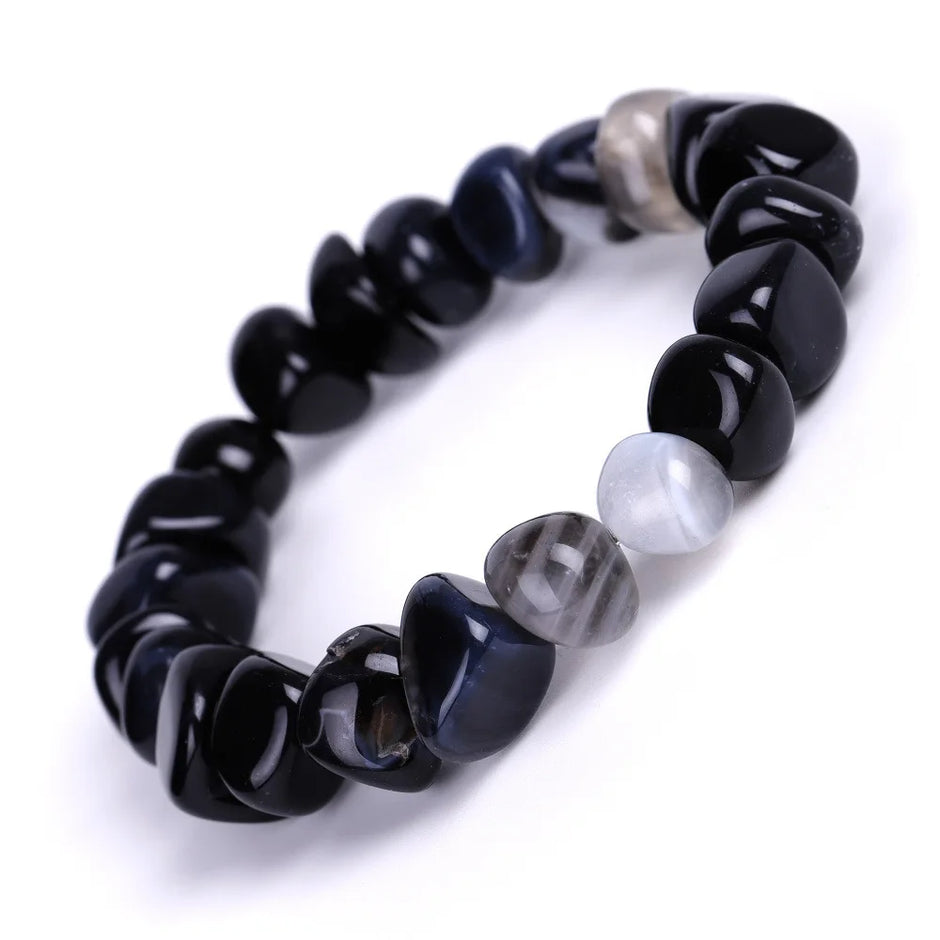 DIEZI Yoga Ethnic Multicolor Natural Irregular Stone Beads Strand Bracelet For Men Women Handmade 7 Chakra Bracelets Bangle Men
