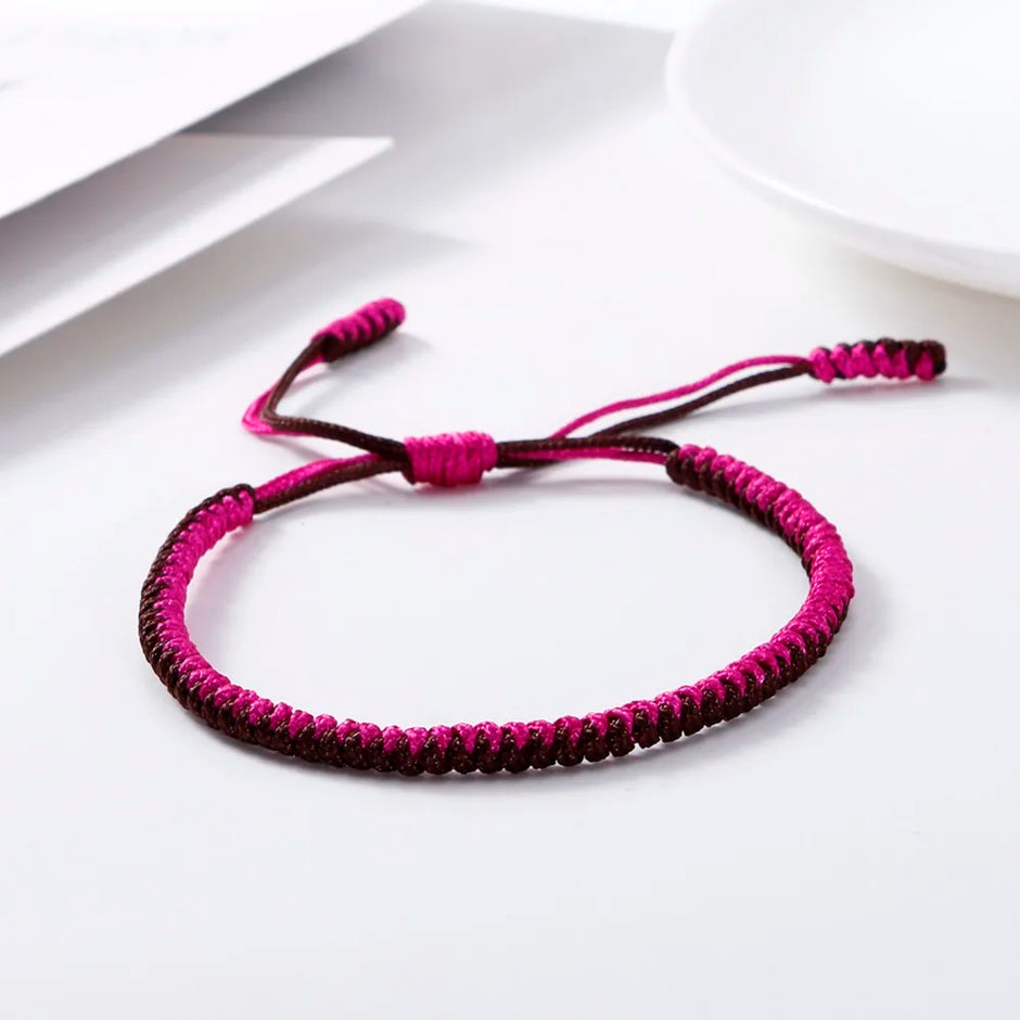 Handmade Tibetan Buddhist Braided Bracelet & Bangle Adjustable Knot Lucky Original Nylon Rope Mixed Color Women Men Bracelets