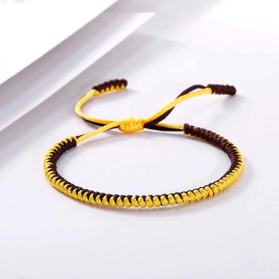 Handmade Tibetan Buddhist Braided Bracelet & Bangle Adjustable Knot Lucky Original Nylon Rope Mixed Color Women Men Bracelets
