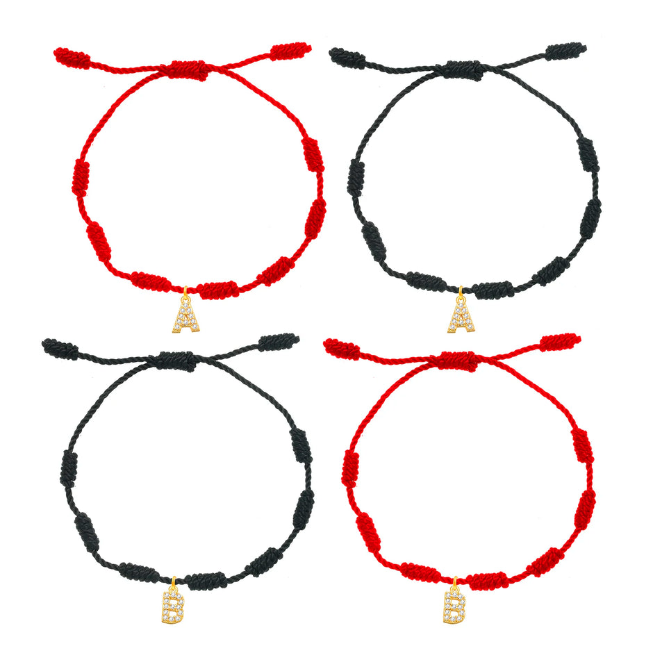 Ten Ball Gold-plated Brass Tibetan Buddhist Lucky Knot Macrame Bracelet Women 2024 New Fashion Red Black String Jewelry Present