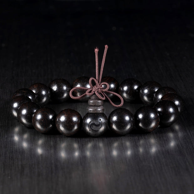 玄墨·乌木祝福手链 | 17颗护身珠 高僧祝福 五行辟邪