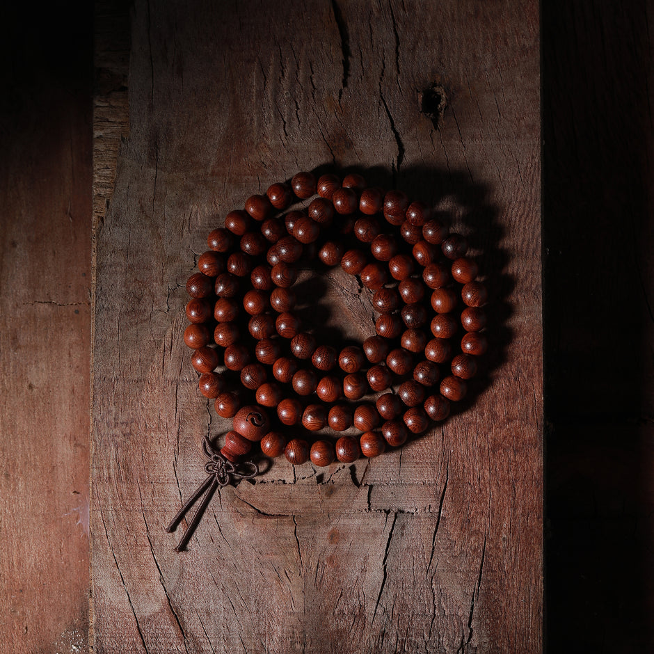 祥瑞·红木祝福念珠｜108颗禅意佛珠 高僧加持 招财护身
