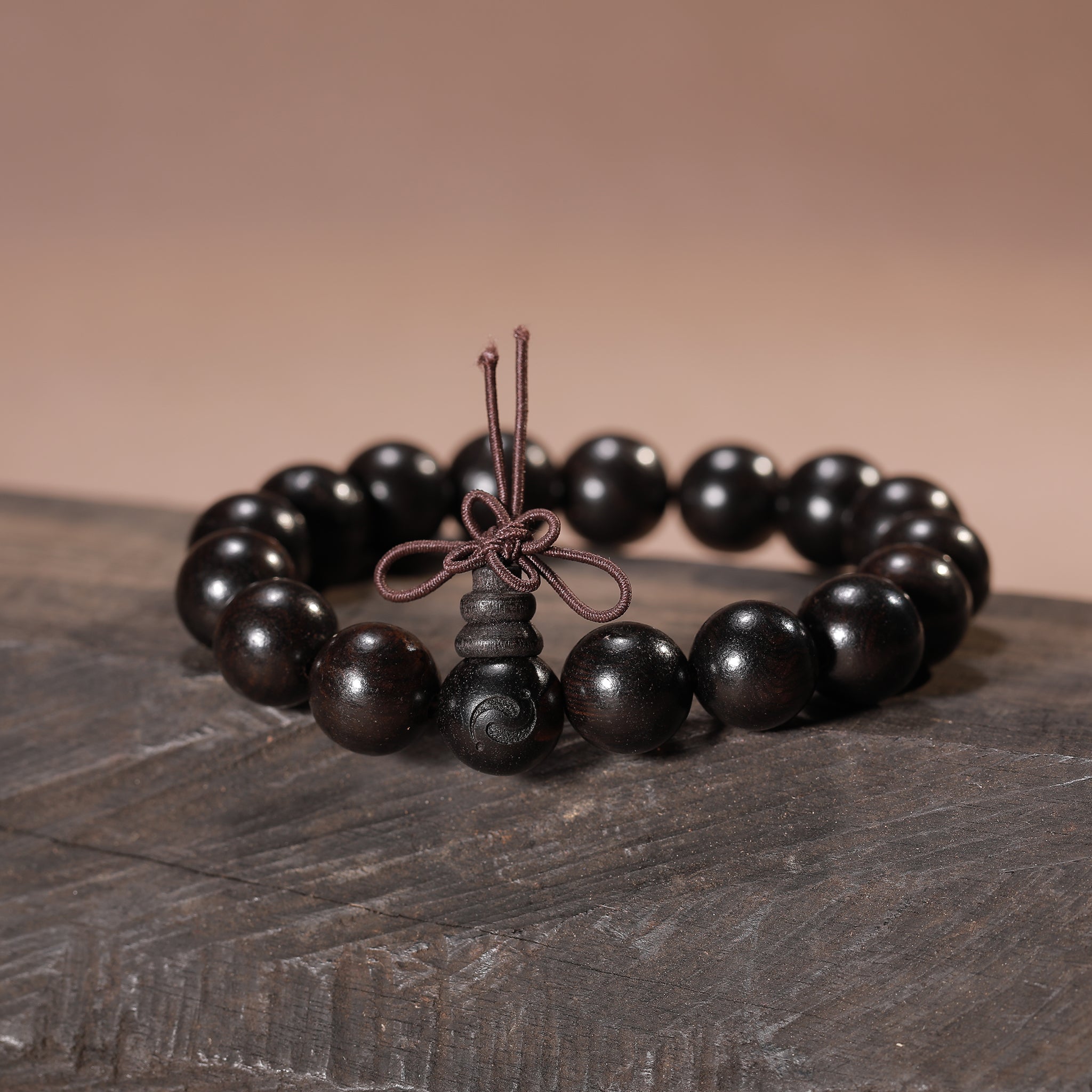 玄墨·乌木祝福手链 | 17颗护身珠 高僧祝福 五行辟邪
