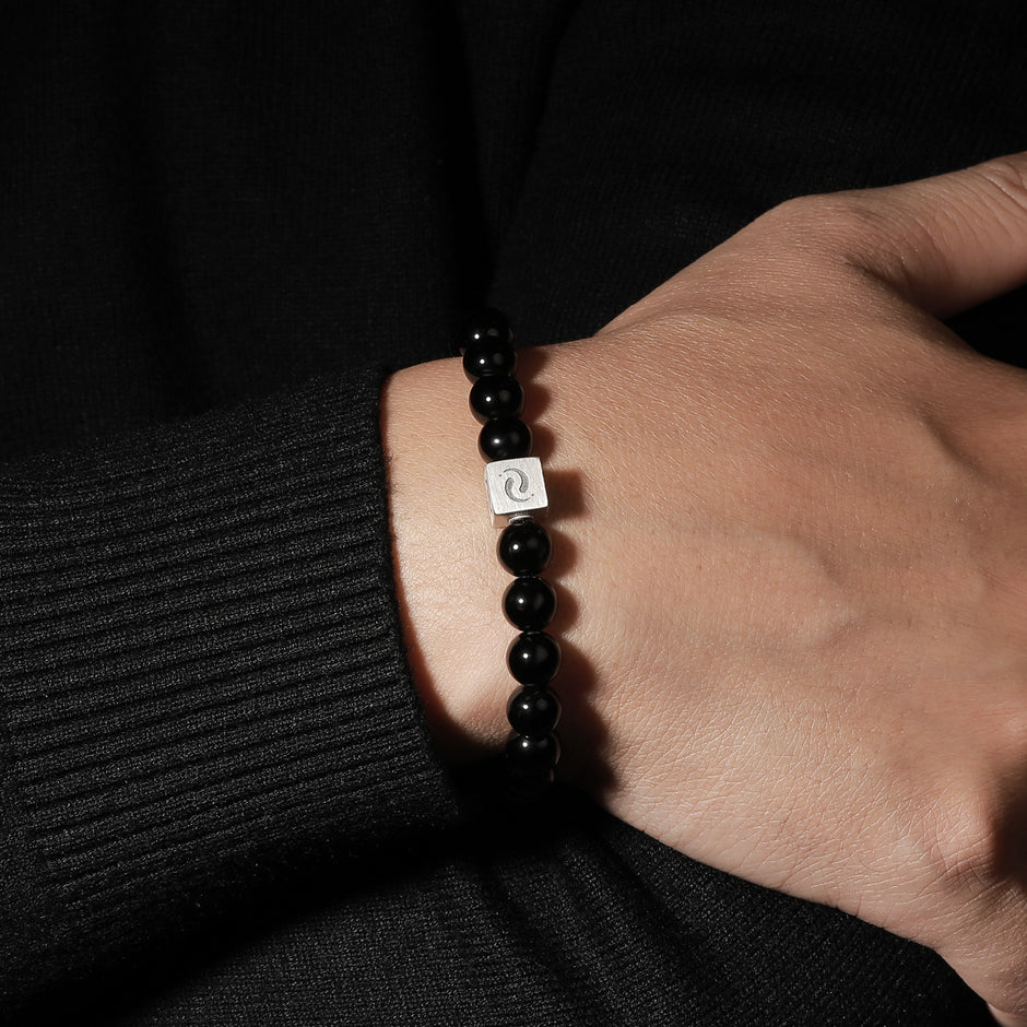 墨玉·黑玛瑙祝福手链｜26颗守护圣石 高僧加持 辟邪招财