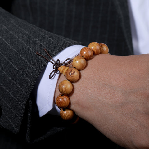 Golden Fortune Blessing Bracelet - 17 Wealth-Attracting Beads, Blessed by a High Monk, Gathering Wealth Through the Five Elements
