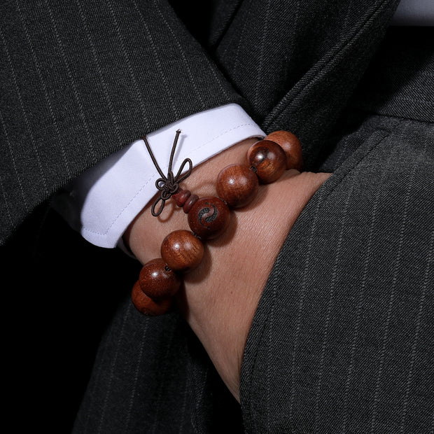 御品缅甸花梨木祝福手链｜15颗珍稀木珠 高僧赐福 招财旺运