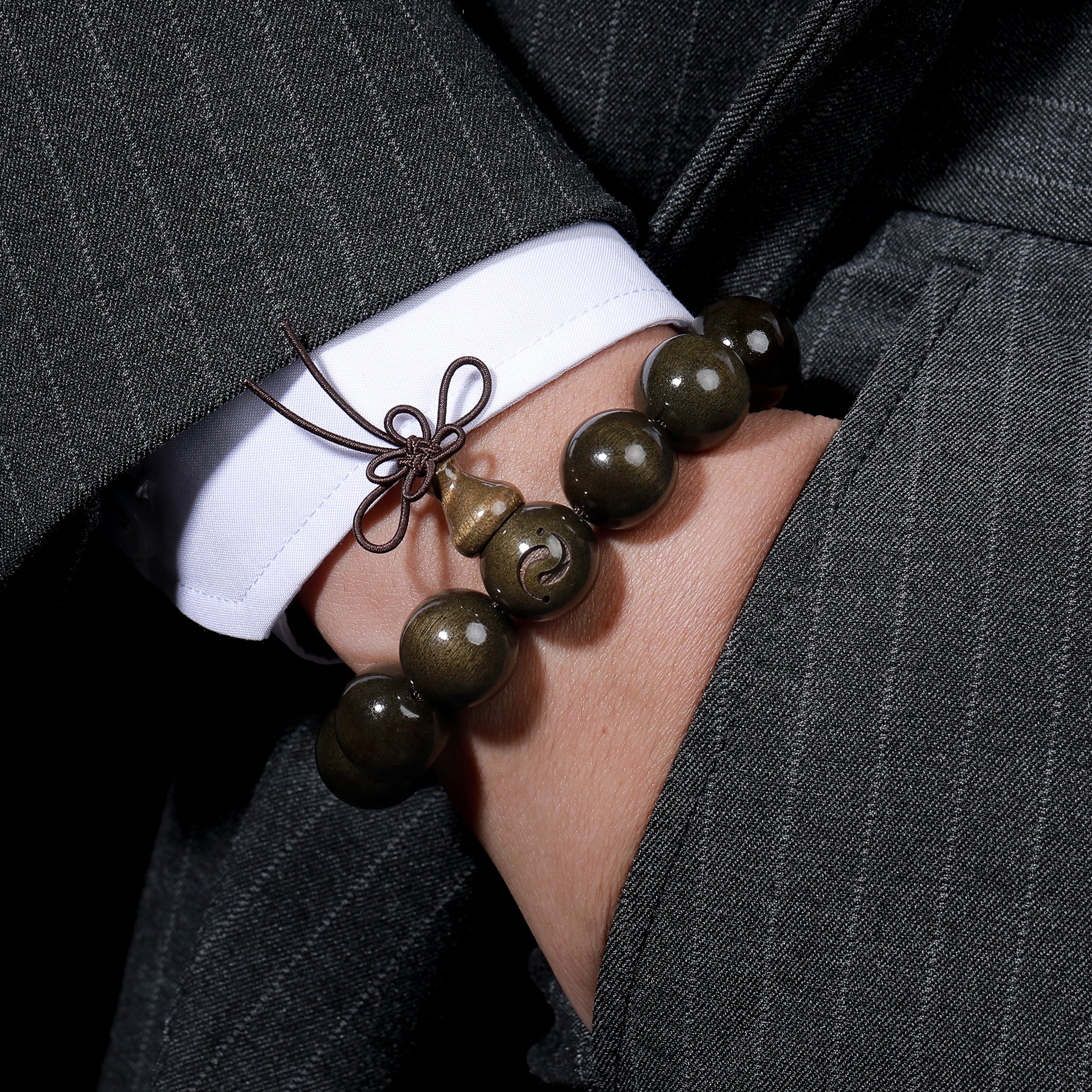 御品金丝楠木祝福手链｜15颗皇家圣木 高僧赐福 镇宅招财