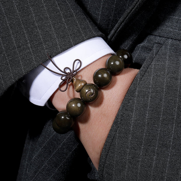 御品金丝楠木祝福手链｜15颗皇家圣木 高僧赐福 镇宅招财