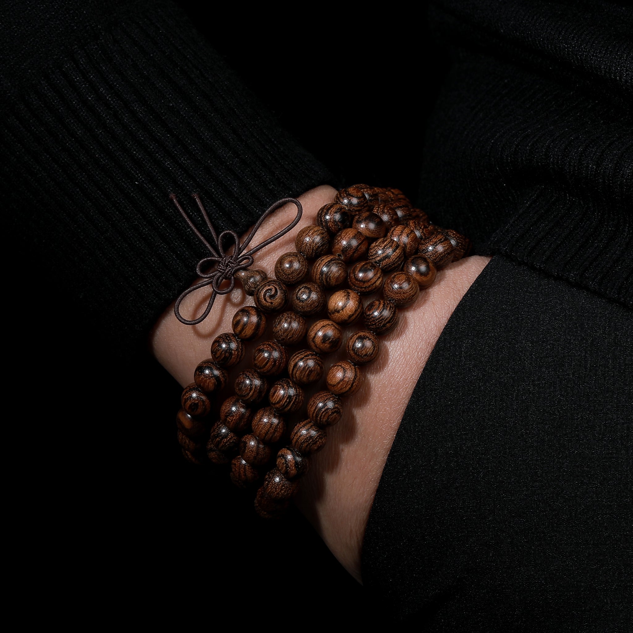 虎威·虎皮檀木祝福念珠｜108颗禅意佛珠 高僧赐福 镇宅辟邪