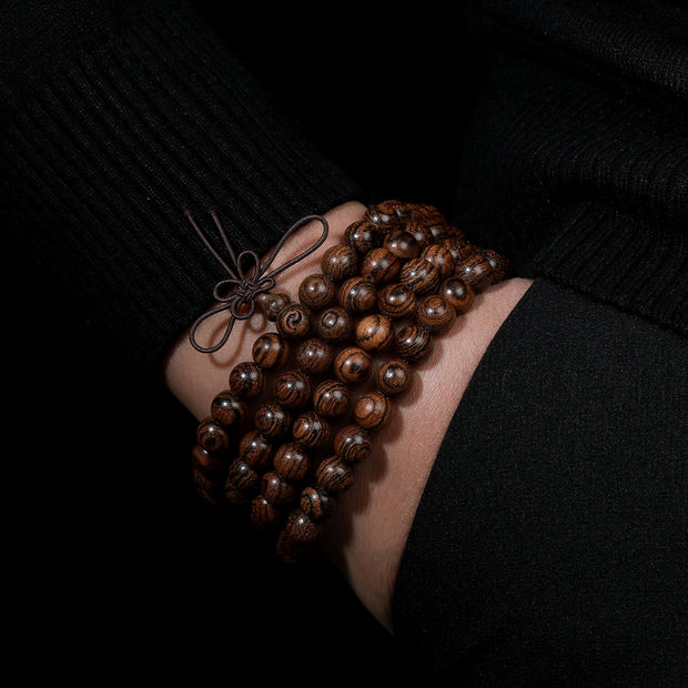 虎威·虎皮檀木祝福念珠｜108颗禅意佛珠 高僧赐福 镇宅辟邪