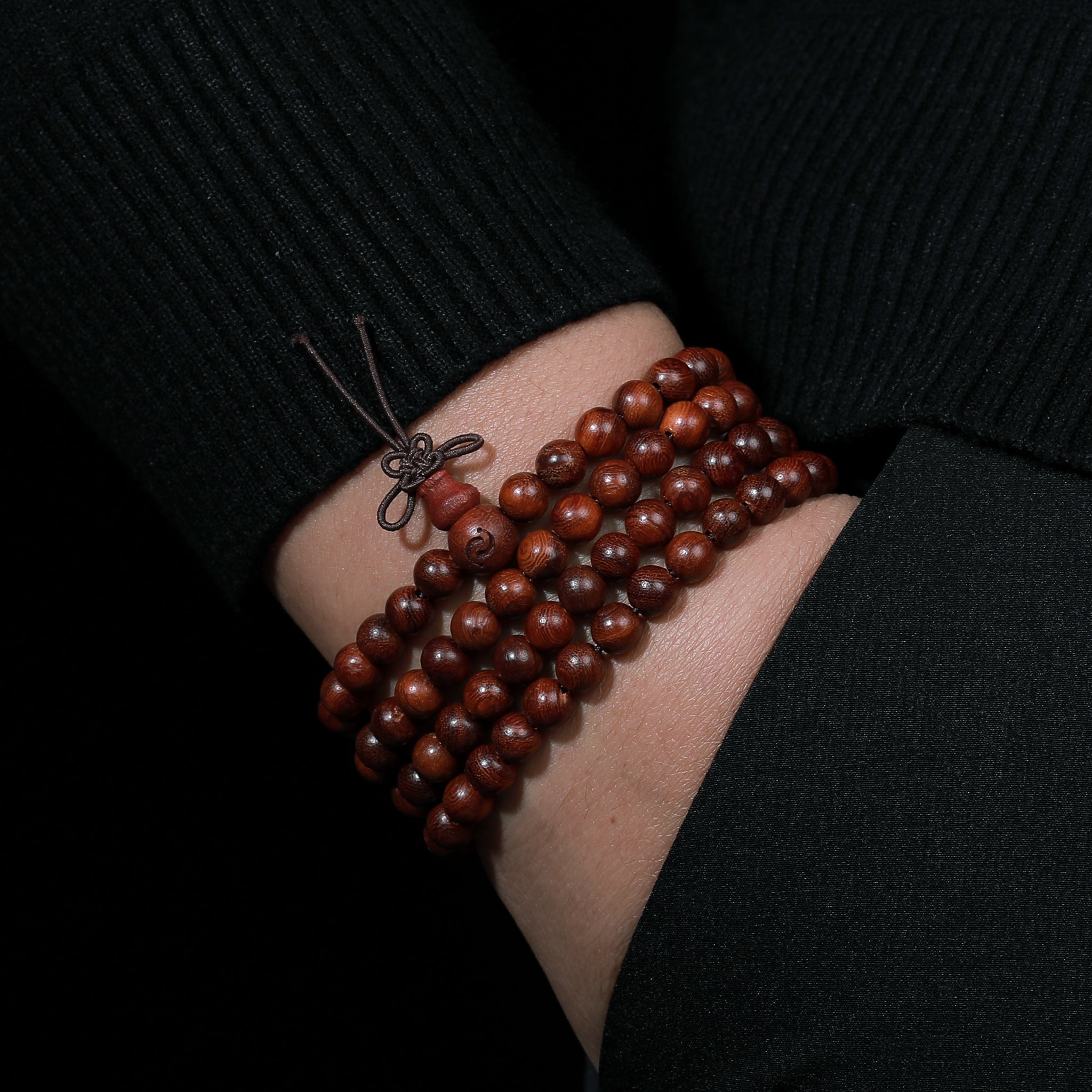 祥瑞·红木祝福念珠｜108颗禅意佛珠 高僧加持 招财护身