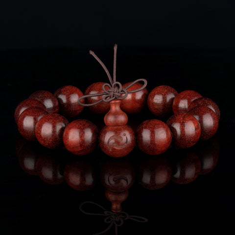 Heavenly Blood Wood Blessing Bracelet | 15 Sacred Wood Beads, Blessed by a High Monk, Enhances Five Elements and Luck