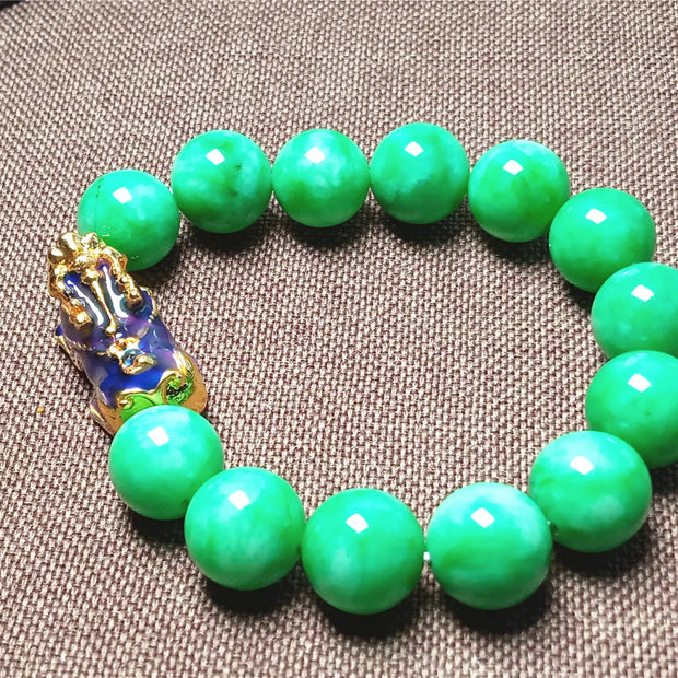 Green Jade Pixiu Bracelet - Abundance & Protection