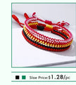 Handmade Tibetan Buddhist Braided Bracelet & Bangle Adjustable Knot Lucky Original Nylon Rope Mixed Color Women Men Bracelets