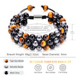 8mm Tiger Eye Stone Bracelet Men Women Natural Energy Stone Essential Oil Black Onyx Hematite Beads Bracelet Adjustable Couples