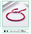 Handmade Tibetan Buddhist Braided Bracelet & Bangle Adjustable Knot Lucky Original Nylon Rope Mixed Color Women Men Bracelets