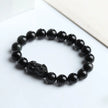 Obsidian Pixiu Bracelets Men Women Fine Jewelry Genuine Black Obsidian Crystal Fengshui Pi Xiu Money Wealth Protection Bracelets