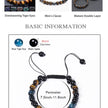 Trendy Braided Natural Stone Beads Bracelet Handmade Black Agate Tiger Eyes Bracelets Double Row Charm Yoga Jewelry Men Bangle