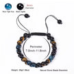 Triple Protection Bracelet 8mm Natural Stone Beads Obsidian Tiger Eye Hematite Double Layer Hand Healing Crystal Stretch Bracele