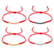 Ten Ball Gold-plated Brass Tibetan Buddhist  Lucky Knot Macrame Bracelet Women 2024 New Fashion Red Black String Jewelry Present