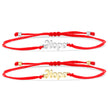 Ten Ball Gold-plated Brass Tibetan Buddhist  Lucky Knot Macrame Bracelet Women 2024 New Fashion Red Black String Jewelry Present
