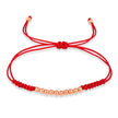 Ten Ball Gold-plated Brass Tibetan Buddhist  Lucky Knot Macrame Bracelet Women 2024 New Fashion Red Black String Jewelry Present