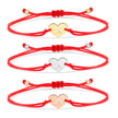 Ten Ball Gold-plated Brass Tibetan Buddhist  Lucky Knot Macrame Bracelet Women 2024 New Fashion Red Black String Jewelry Present