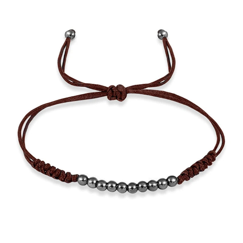 Ten Ball Gold-plated Brass Tibetan Buddhist  Lucky Knot Macrame Bracelet Women 2024 New Fashion Red Black String Jewelry Present