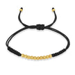 Ten Ball Gold-plated Brass Tibetan Buddhist  Lucky Knot Macrame Bracelet Women 2024 New Fashion Red Black String Jewelry Present