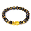 Black and Gold Feng Shui Beads Pixiu Charm