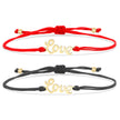 Ten Ball Gold-plated Brass Tibetan Buddhist  Lucky Knot Macrame Bracelet Women 2024 New Fashion Red Black String Jewelry Present