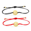 Ten Ball Gold-plated Brass Tibetan Buddhist  Lucky Knot Macrame Bracelet Women 2024 New Fashion Red Black String Jewelry Present