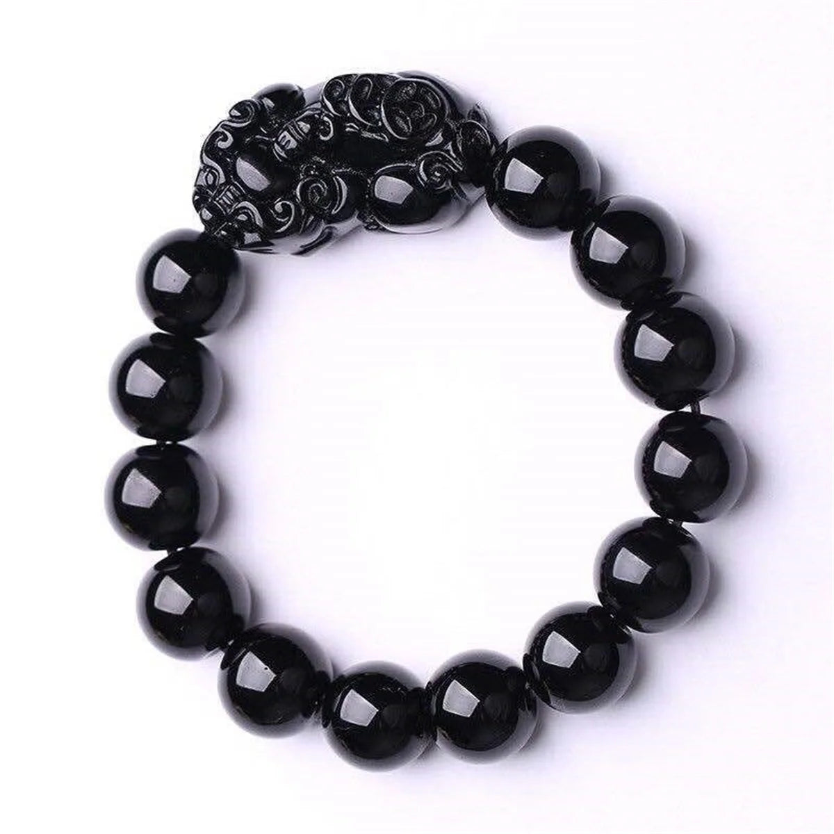 Black Obsidian Pixiu Bracelet - Wealth Protection