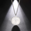 Dawapara King of Solomon Pendant Archangel Michael Sigil Necklace Protection Courage Power and Strength Amulet Stainless Steel