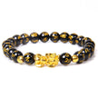 Black and Gold Feng Shui Beads Pixiu Charm