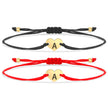 Ten Ball Gold-plated Brass Tibetan Buddhist  Lucky Knot Macrame Bracelet Women 2024 New Fashion Red Black String Jewelry Present