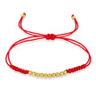Ten Ball Gold-plated Brass Tibetan Buddhist  Lucky Knot Macrame Bracelet Women 2024 New Fashion Red Black String Jewelry Present